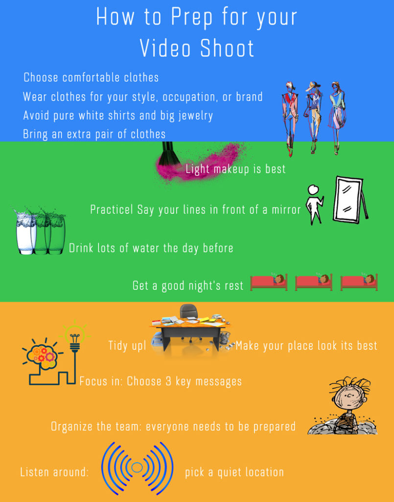 Infogram - 12 tips for preparing for your video shoot