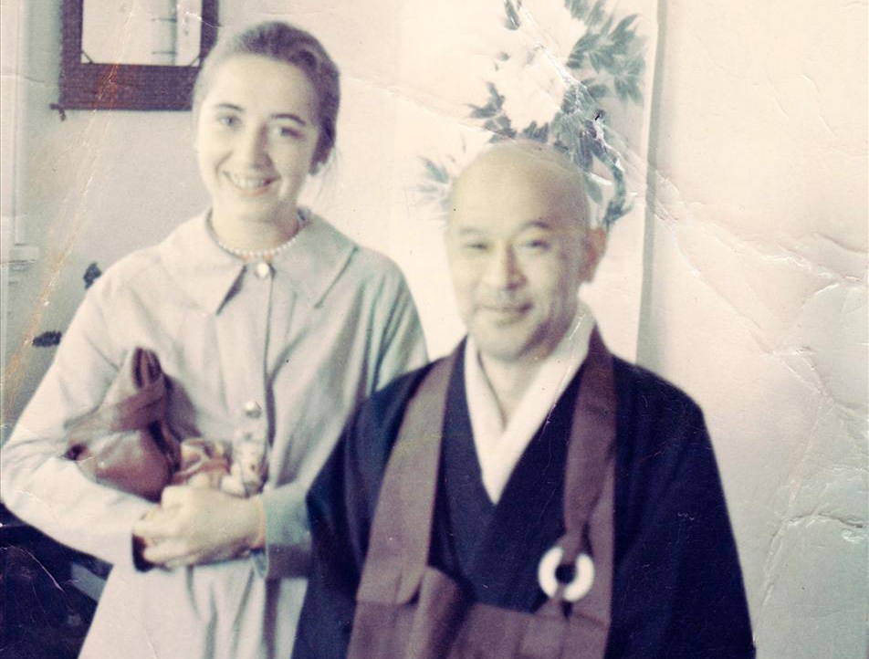 Student with Zen master Suzuki