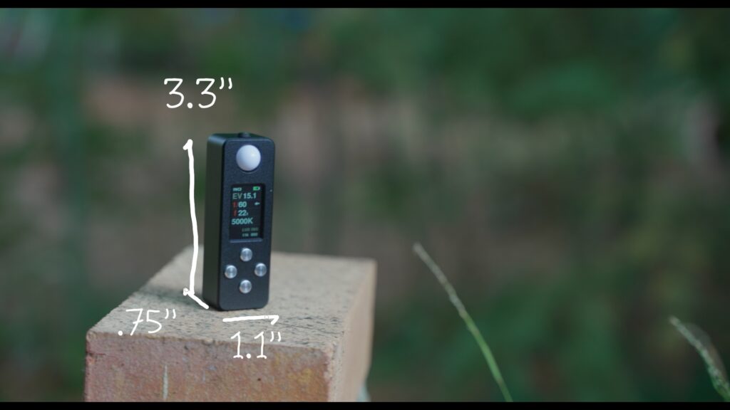 Reveni Labs Lumo Light Meter Dimensions