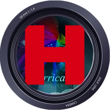 Hurricane Images Flavicon H in Camera Lens